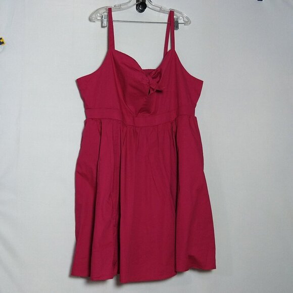 Torrid Fuchsia Sun Dress size 3 3X Spaghetti Straps Cotton Spandex - Picture 1 of 5